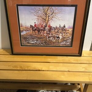 Equestrian Hunting Scene Framed Art